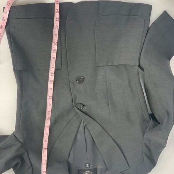 MaxMara Weekend Wool Blend 2 Button Blaze Gray USA Size 10 - Picture 13 of 14